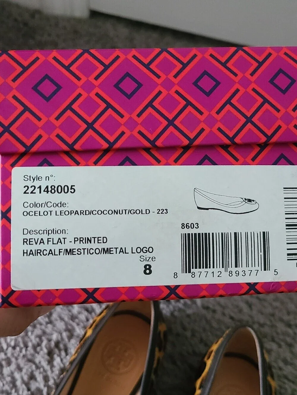 Tory Burch Leopard Reva Flat